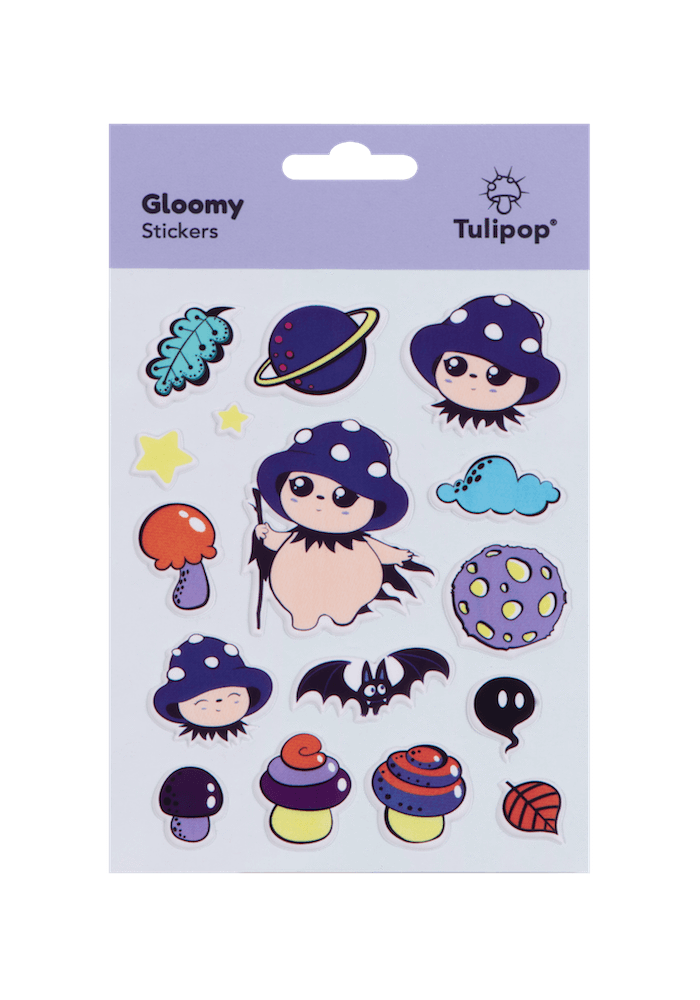 Tulipop Puffy Stickers (4 Pack) Gloomy